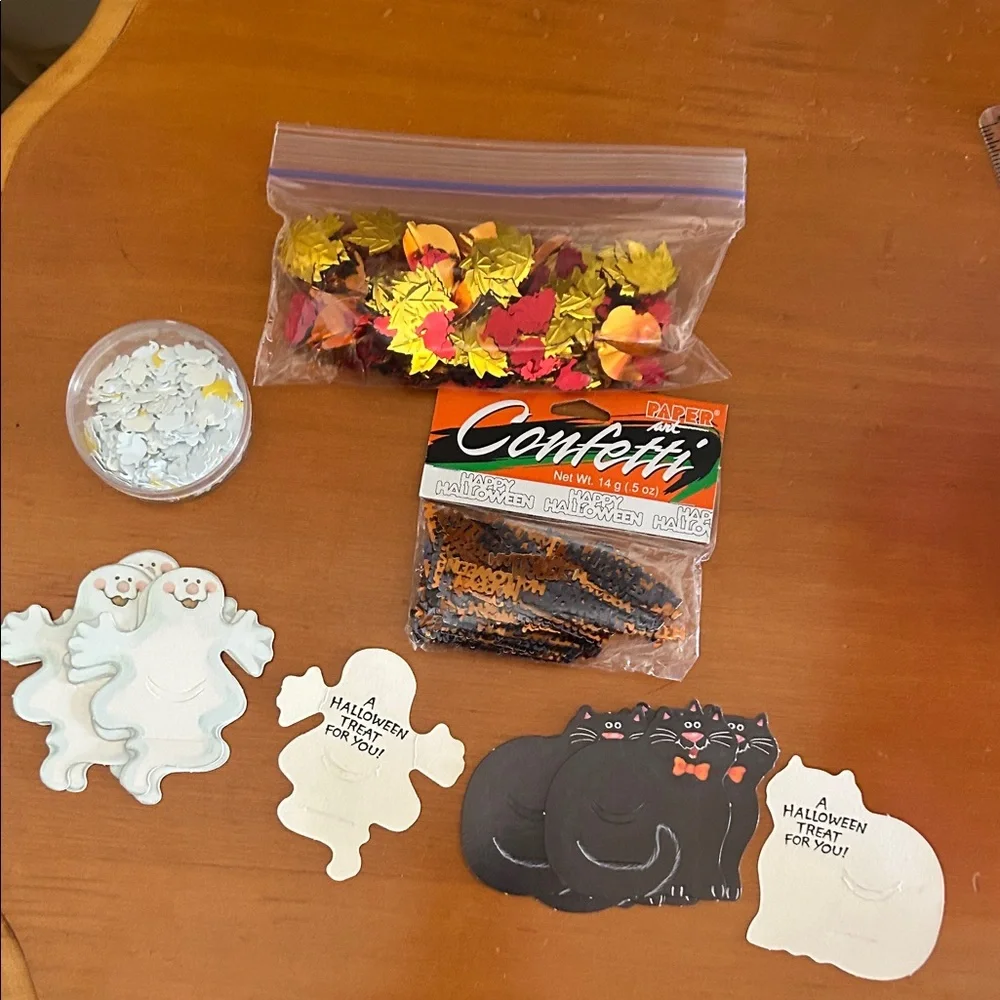 Halloween Party Confetti and Cutouts Set